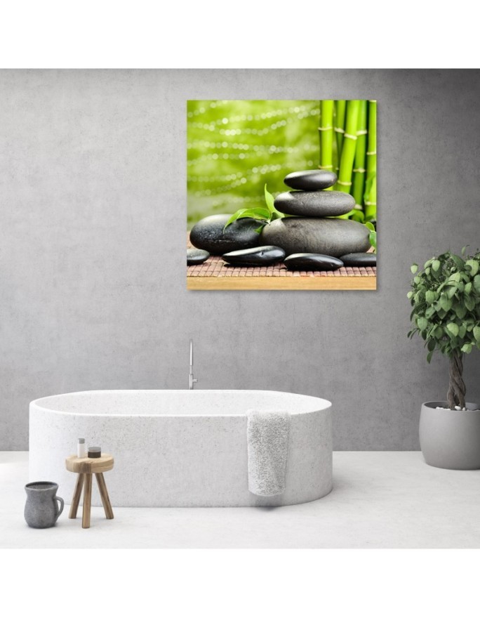Zen spa leaf stones - Canvas prints decoration | FEEBY