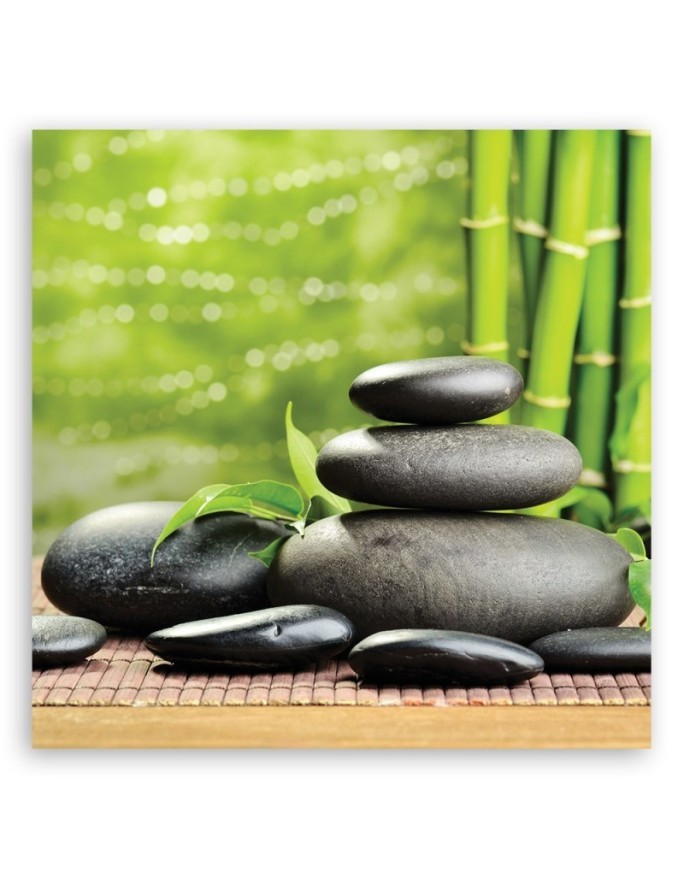 Zen spa leaf stones - Canvas prints decoration | FEEBY