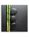 Bamboo and zen stones - Canvas painting for bathroom | FEEBY