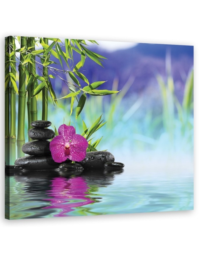Stones Orchid Zen Spa- Modern Canvas prints | FEEBY