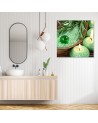 Turquoise spa candles - Picture on Canvas for the bathroom | FEEBY