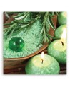 Turquoise spa candles - Picture on Canvas for the bathroom | FEEBY