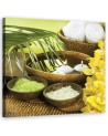 Bathroom wall art painting - Flowers Palm Candle zen | FEEBY
