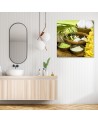 Bathroom wall art painting - Flowers Palm Candle zen | FEEBY