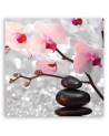 Canvas prints for bathroom - Zen stones and orchid branch | FEEBY