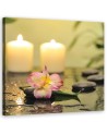 Modern canvas painting - Zen candles and orchid | FEEBY