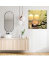Modern canvas painting - Zen candles and orchid | FEEBY
