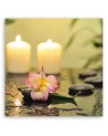 Modern canvas painting - Zen candles and orchid | FEEBY
