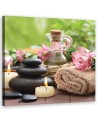 Modern Canvas painting for spa - Towel Candles Stones | FEEBY