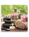 Modern Canvas painting for spa - Towel Candles Stones | FEEBY