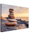 Canvas prints for the bathroom - Stones on a zen beach | FEEBY