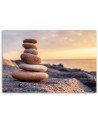 Canvas prints for the bathroom - Stones on a zen beach | FEEBY