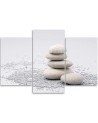 3 piece Canvas painting for spa - Zen Stones painting | FEEBY