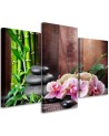 Canvas print for spa - Orchid bamboo stones - Canvas painting | FEEBY