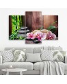 Canvas print for spa - Orchid bamboo stones - Canvas painting | FEEBY