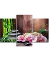 Canvas print for spa - Orchid bamboo stones - Canvas painting | FEEBY
