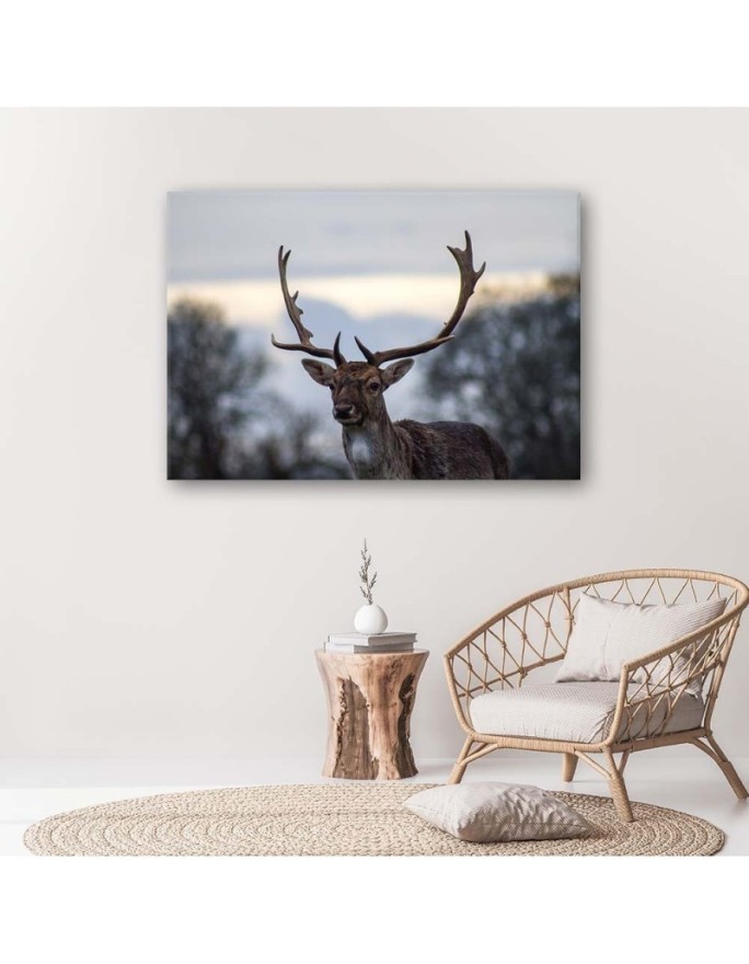 Deer landscape nature - Wall art decoration for living room | FEEBY