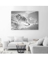 Wolf forest in the fog winter - Wall painting for the living room | FEEBY