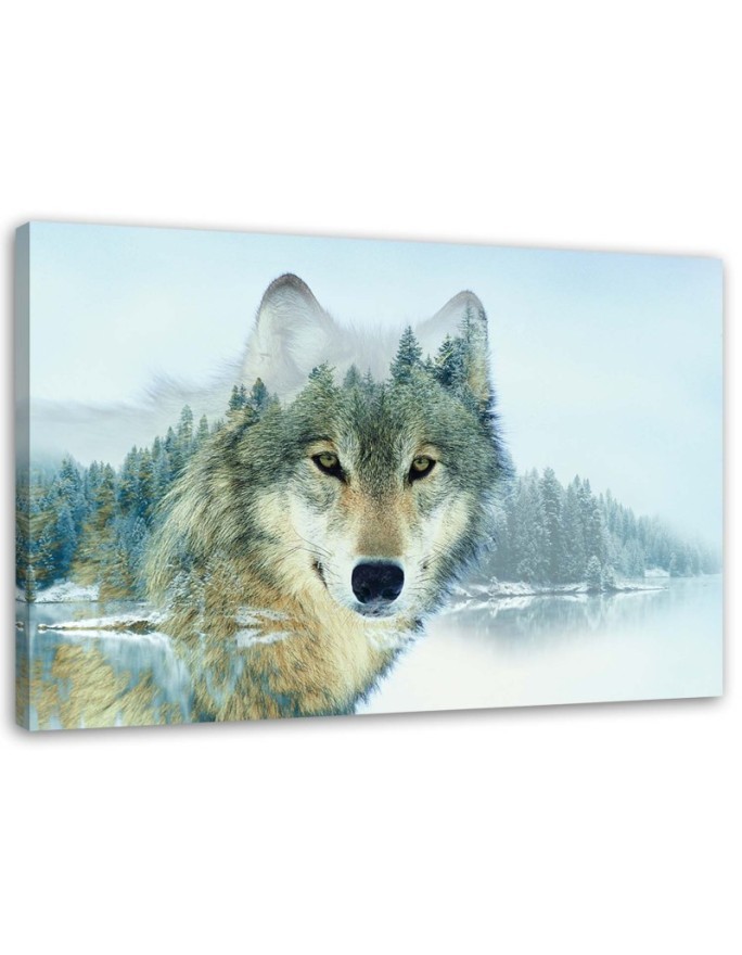 Wolf forest in the fog winter - Wall decoration | FEEBY