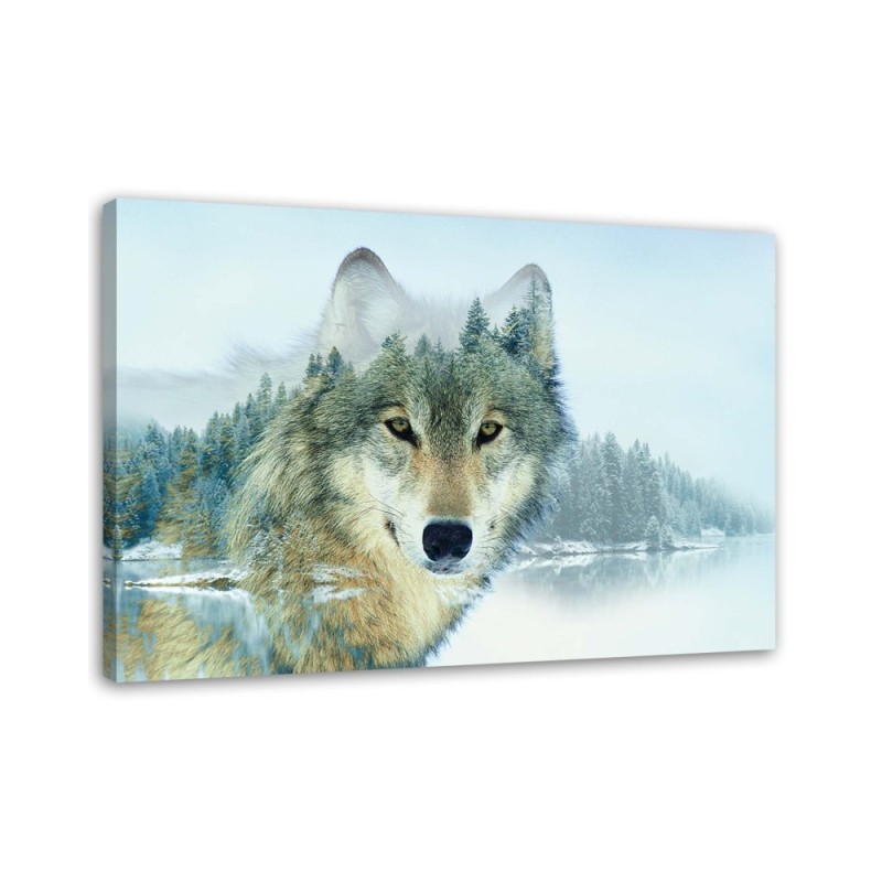 Wolf forest in the fog winter - Wall decoration | FEEBY