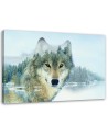 Wolf forest in the fog winter - Wall decoration | FEEBY