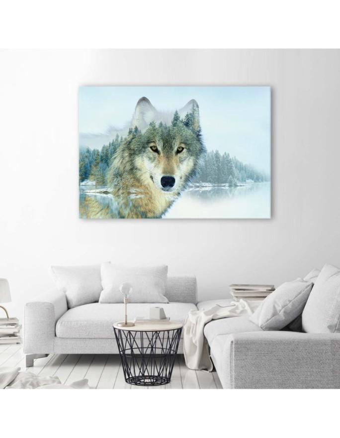 Wolf forest in the fog winter - Wall decoration | FEEBY