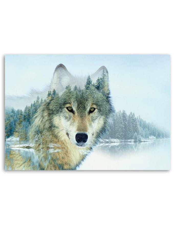 Wolf forest in the fog winter - Wall decoration | FEEBY