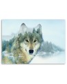 Wolf forest in the fog winter - Wall decoration | FEEBY