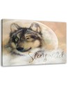 Wolf Stay Wild nature - Canvas painting for living room | FEEBY