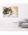Wolf Stay Wild nature - Canvas painting for living room | FEEBY