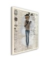 Youth pictures on Canvas  - Leopard hipster newspaper | FEEBY