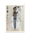 Youth pictures on Canvas  - Leopard hipster newspaper | FEEBY