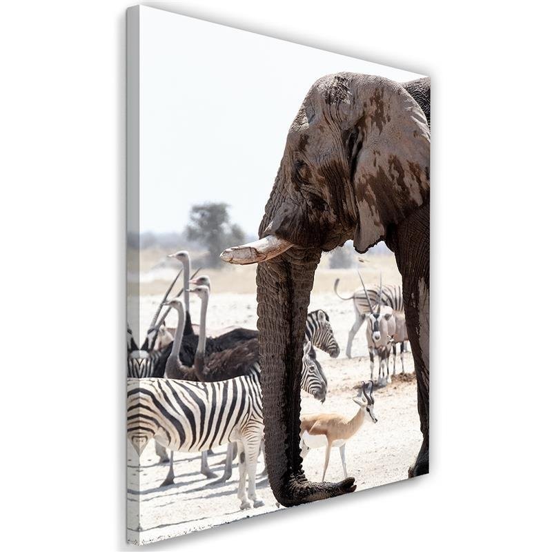Bedroom Canvas painting - Animals on the savannah elephant | FEEBY