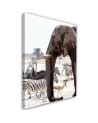 Bedroom Canvas painting - Animals on the savannah elephant | FEEBY