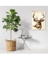 Canvas wall art painting - Painted vintage deer. Buy now| | FEEBY
