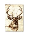 Canvas wall art painting - Painted vintage deer. Buy now| | FEEBY