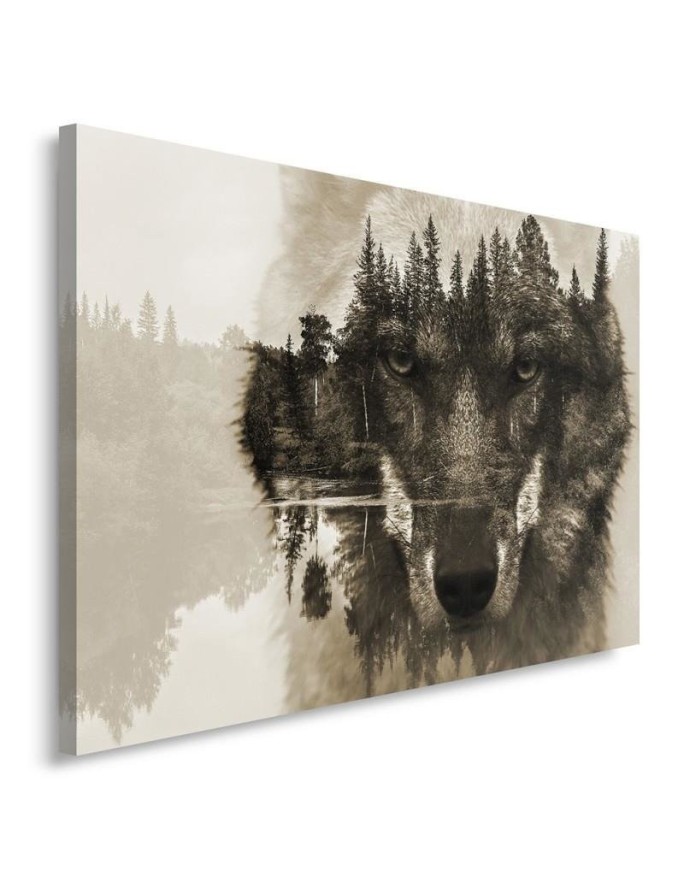 Canvas print Wolf abstract