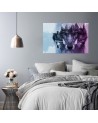 Canvas painting for bedroom - Wolf forest in purple fog | FEEBY