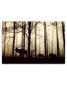 Canvas painting for the living room Animals in the forest deer and wild boar | FEEBY