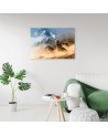 Modern canvas painting - Wolves forest in the mist | FEEBY