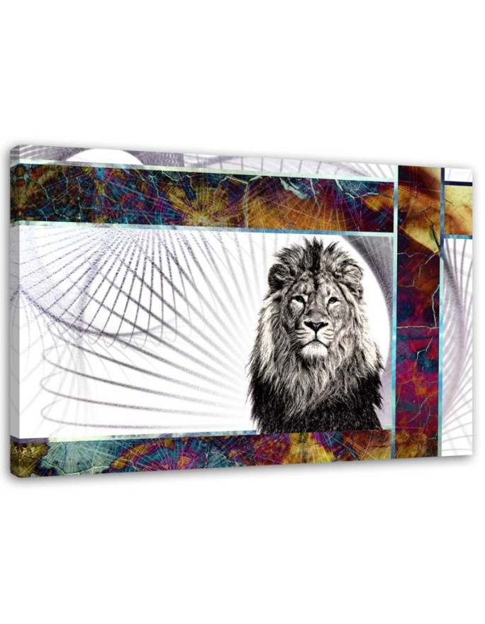 Children's painting - Lion abstract | FEEBY