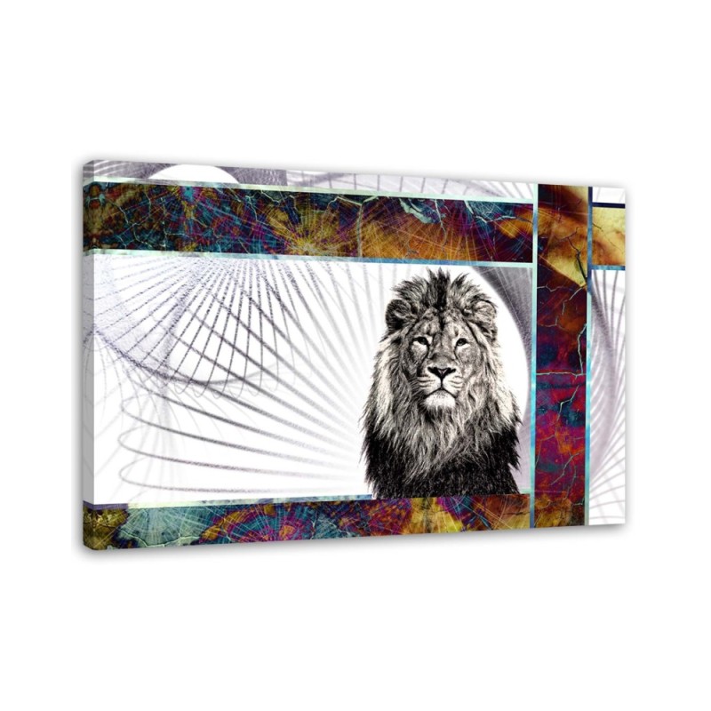 Children's painting - Lion abstract | FEEBY