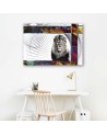 Children's painting - Lion abstract | FEEBY