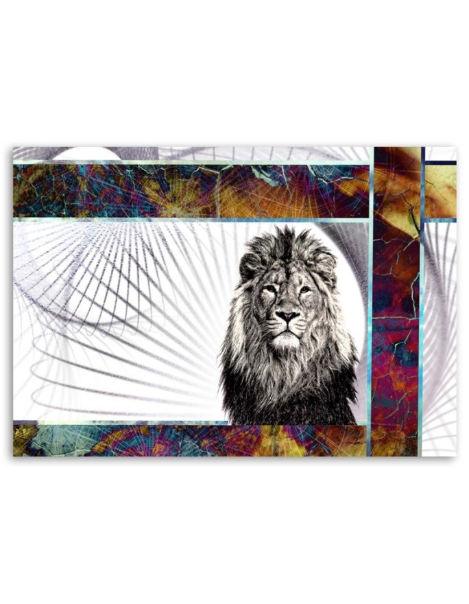 Children's painting - Lion abstract | FEEBY