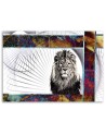 Children's painting - Lion abstract | FEEBY