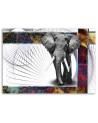 Children's canvas painting - Coloured elephant | FEEBY