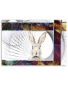 Children's canvas painting - Colourful rabbit for children's room | FEEBY