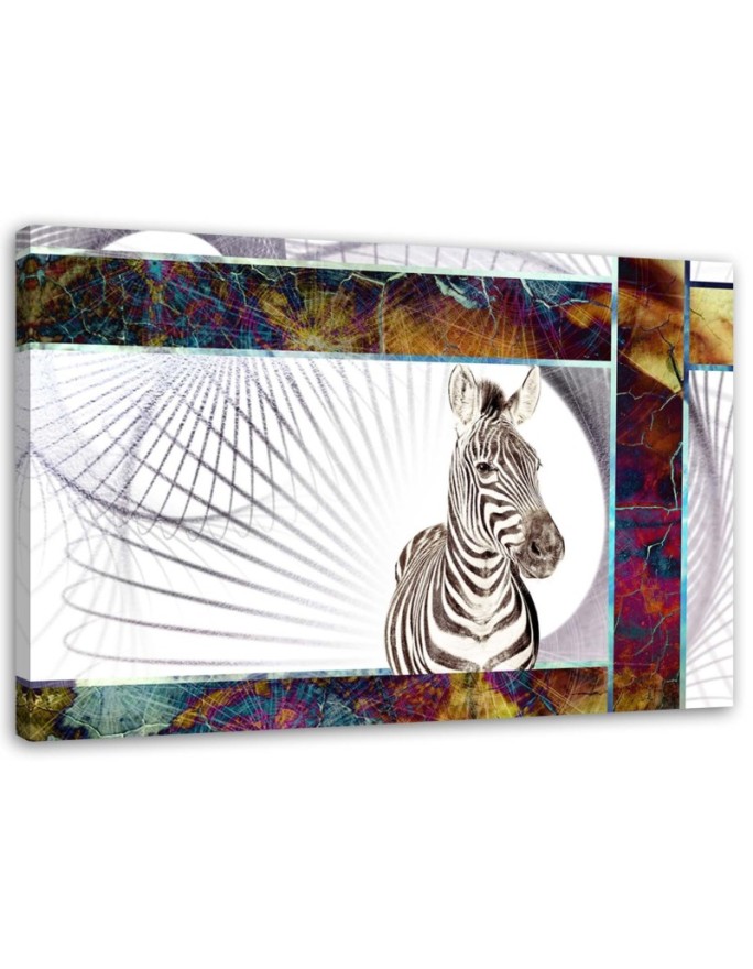 Canvas print Fascinating zebra