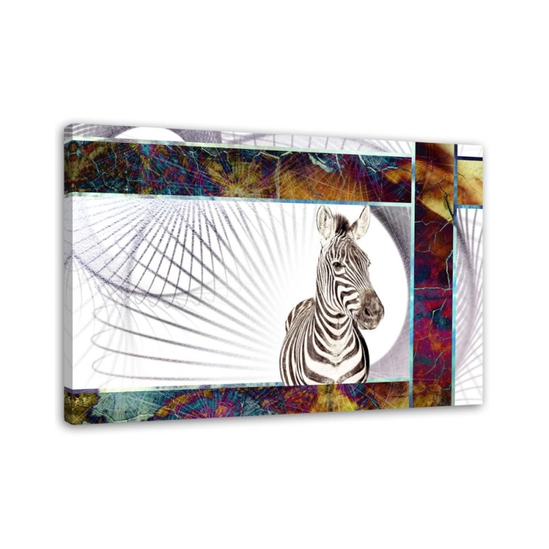 Canvas prints for children's room - Zebra hand-painted abstract | FEEBY