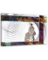 Canvas prints for children's room - Zebra hand-painted abstract | FEEBY